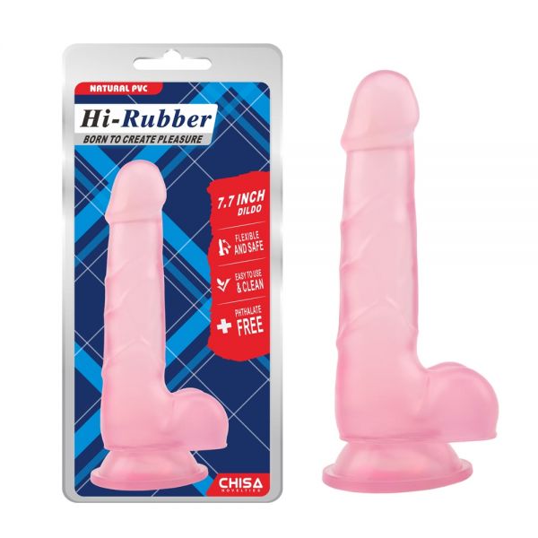 Pink Dildo with Scrotum Suction Cup 7.7 Inch Dildo. Артикул: IXI59823