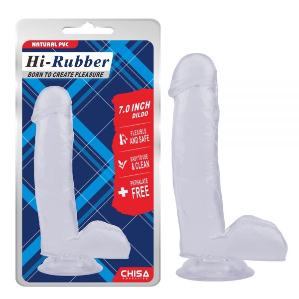 Прозрачный фаллоимитатор на присоске 7.0 Inch Dildo. Артикул: IXI59827