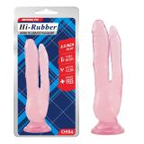 Double Pink Dildo Suction Cup 8.0 Inch Dildo