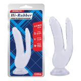 Double Transparent Dildo Suction Cup 8.0 Inch Dildo