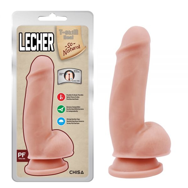 Телесный фаллоимитатор на присоске Lecher. Артикул: IXI59911