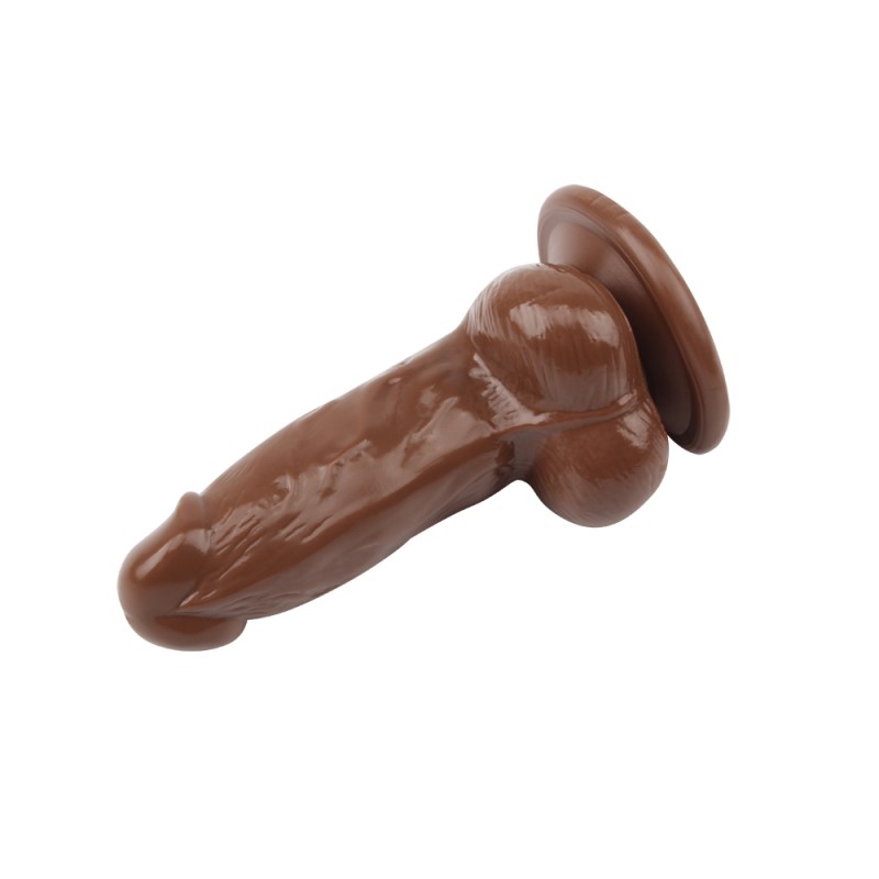 Вибратор конусной формы коричневый Jumbo Jack 6 Vibrating Dildo. Артикул: IXI59920