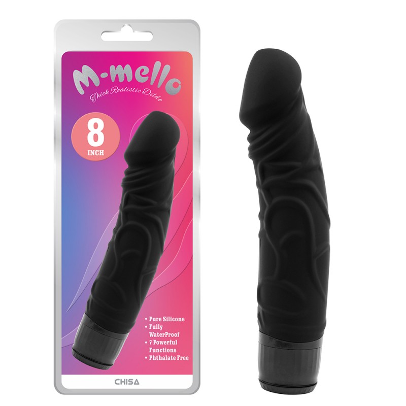 Вибратор мультискоростной черный Thick Realistic Dilio. Артикул: IXI59923