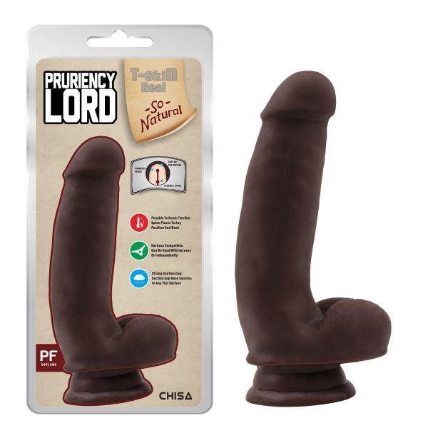 Pruriency Lord Dark Brown Suction Cup Dildo. Артикул: IXI59940