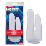 Transparent Double Dildo Suction Cup 7.9 Inch Dildo