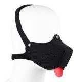 Neoprene dog face mask black