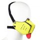 Neoprene dog face mask yellow