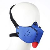 Neoprene dog face mask blue