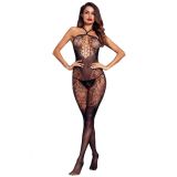 Black Seamless Halter Bodystocking