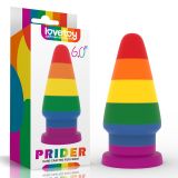 Анальная пробка радужная LGBT Prider Anal Plug 6.0 по оптовой цене