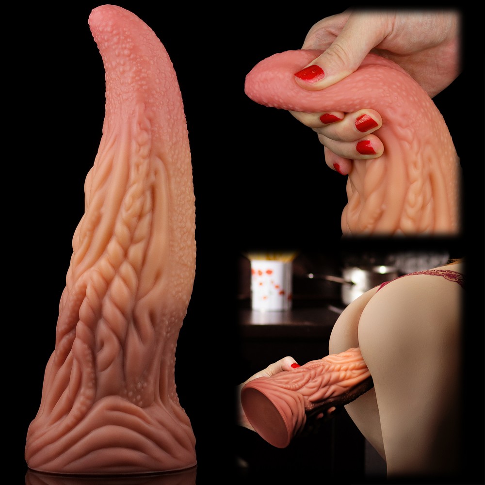 Двухслойный силиконовый фаллоимитатор Dual layered Platinum Silicone Tongue 10.0. Артикул: IXI60103