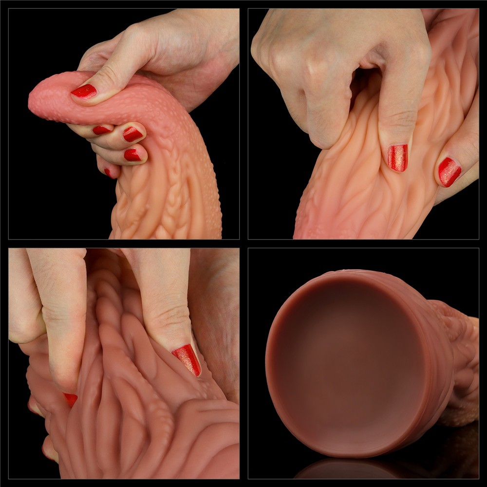 Двухслойный силиконовый фаллоимитатор Dual layered Platinum Silicone Tongue 10.0. Артикул: IXI60103