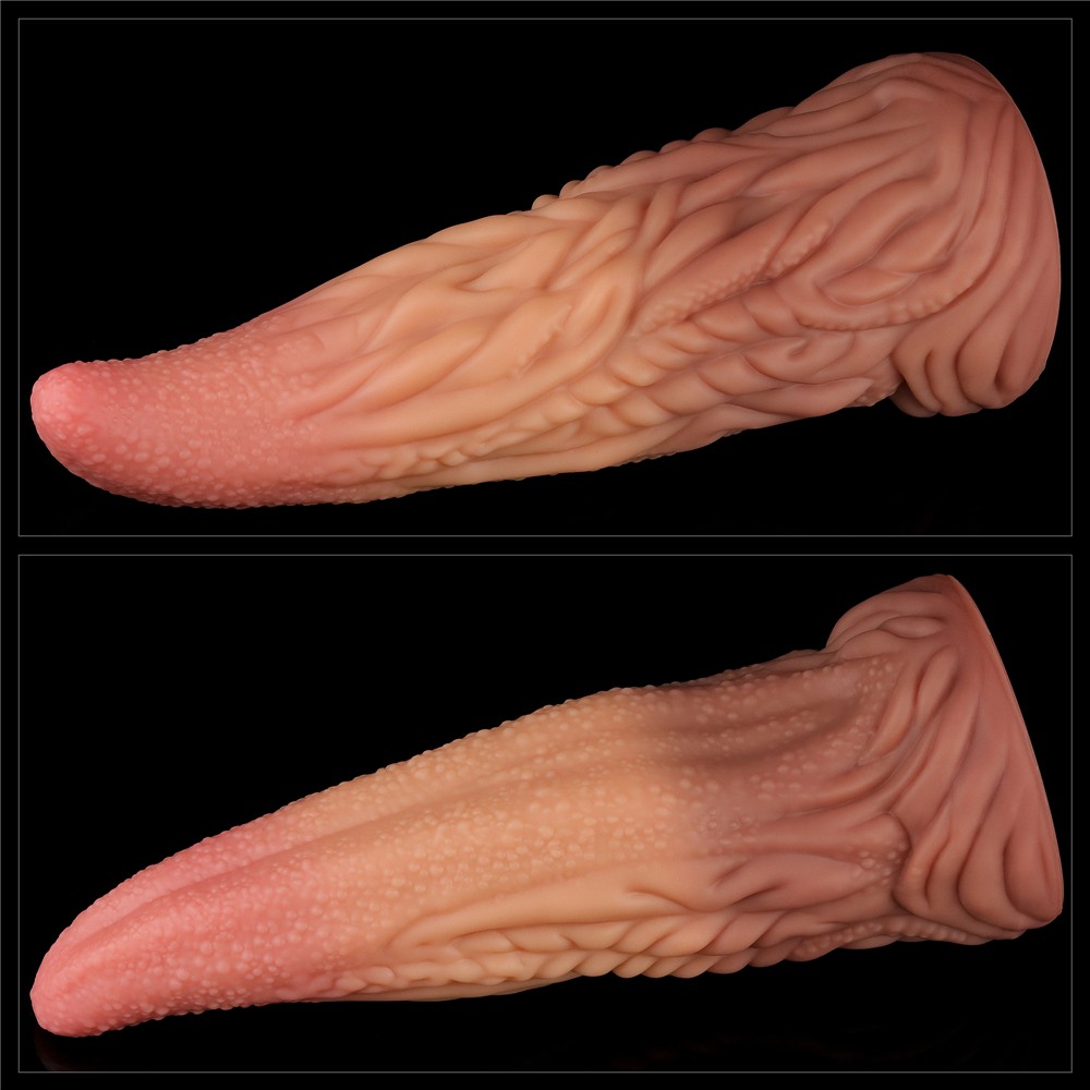 Двухслойный силиконовый фаллоимитатор Dual layered Platinum Silicone Tongue 10.0. Артикул: IXI60103