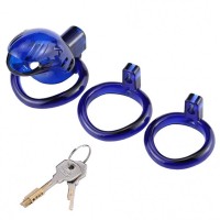 Chastity Belt for Men in the Shape of a Fish Resin Chastity Device Blue