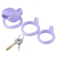 Chastity belt for men in the shape of a fish Resin Chastity Device Lavender