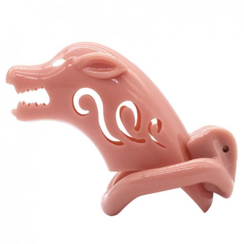Resin Pig Head Shape Chastity Device Skin tone, clear. Артикул: IXI60136