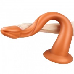 Dildo Giant Golden Python Sucker Butt Plug S