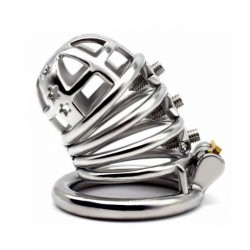 new stainless steel chastity cage   