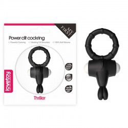 Silicone black ring for clitoral stimulation Power Clit Silicone Cockring