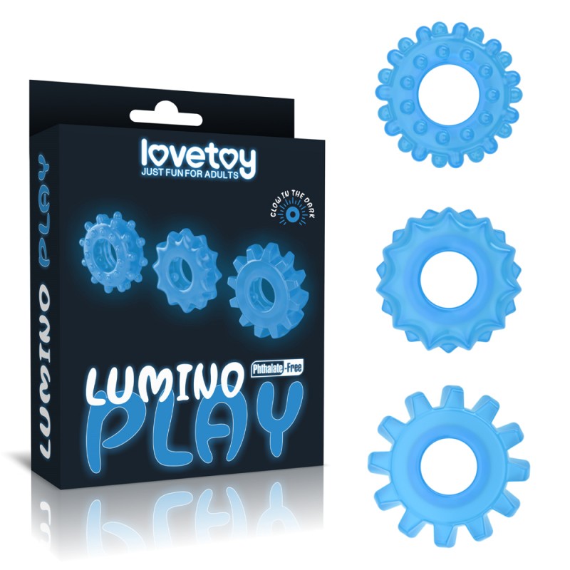 Набор из 3-х эрекционных колец Lumino Play Penis Ring. Артикул: IXI60195