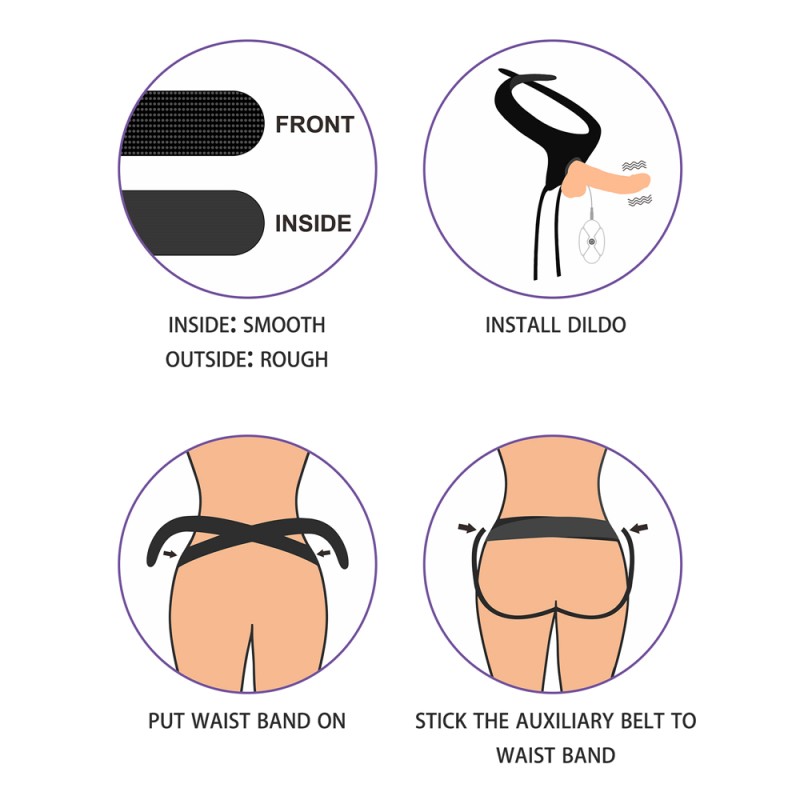 Женский страпон на ремешках Vibrating Easy Strapon Set 7.5. Артикул: IXI60201