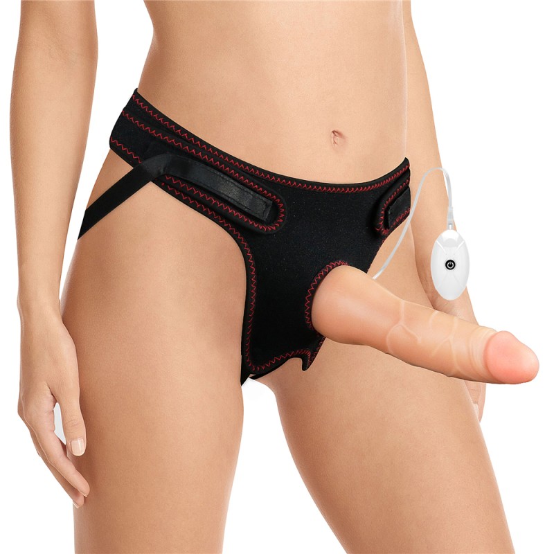 Женский страпон на ремешках Vibrating Easy Strapon Set 7.5. Артикул: IXI60201