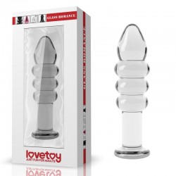 Anal glass dildo transparent Glass Romance