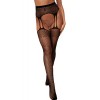 Black High Waist Fishnet Lace Pantyhose