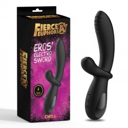 Черный вибратор Fierce Euphoria Eros Electro Sword по оптовой цене