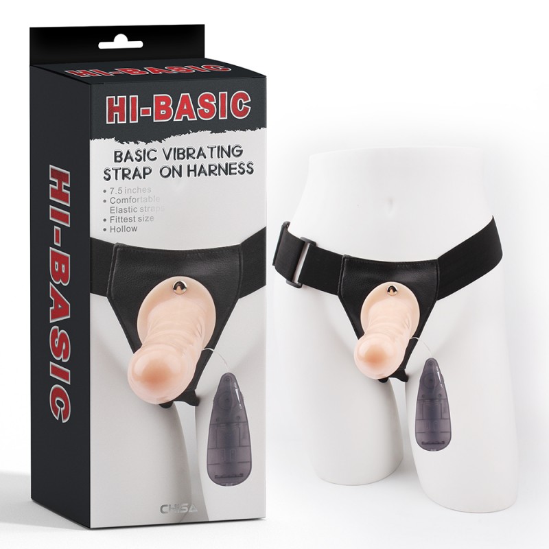 Телесный страпон с вибрацией Basic Vibrating. Артикул: IXI60377