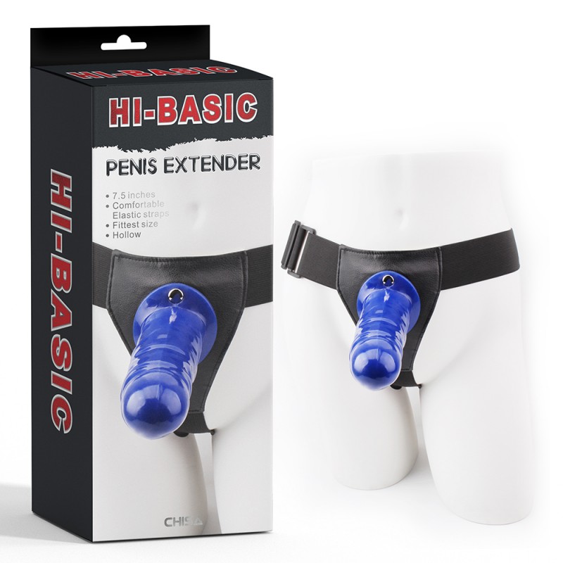 Страпон синий на ремешке Penis Extender. Артикул: IXI60378