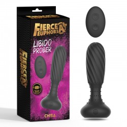 Libido Prober Black Anal Stimulator with Remote Control