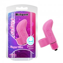 Розовый вибростимулятор на палец MisSweet Finger Vibe