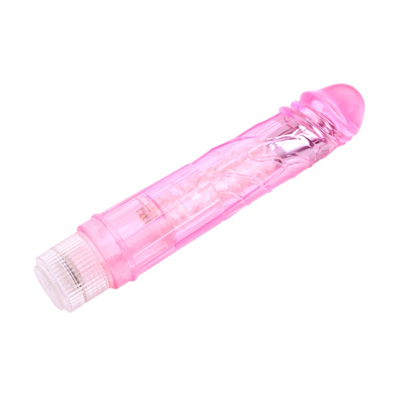 Розовый вибратор Crystal Jelly Glitters Boy. Артикул: IXI60419