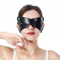 Черная маска на глаза в виде ремней Gothic Masquerade Cosplay Mask Rave Party по оптовой цене