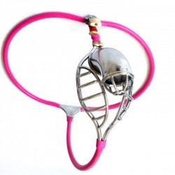 Stainles Steel stealth Adjustable Chastity Belt Device Pink