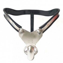 ZC209 stainless steel male chastity belt T-shape BLACK
