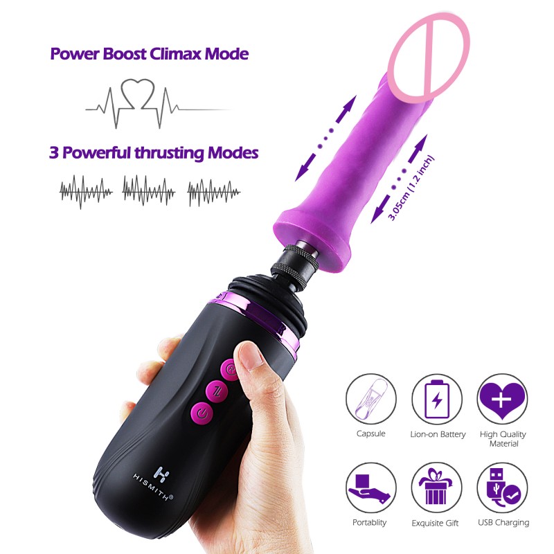 Hismith Capsule with Suction Mount - Hand-held Premium Sex Machine Programmable Love Machine with APP/Remote/Wireless Control For Men and Women. Артикул: IXI60527