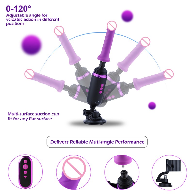 Hismith Capsule with Suction Mount - Hand-held Premium Sex Machine Programmable Love Machine with APP/Remote/Wireless Control For Men and Women. Артикул: IXI60527