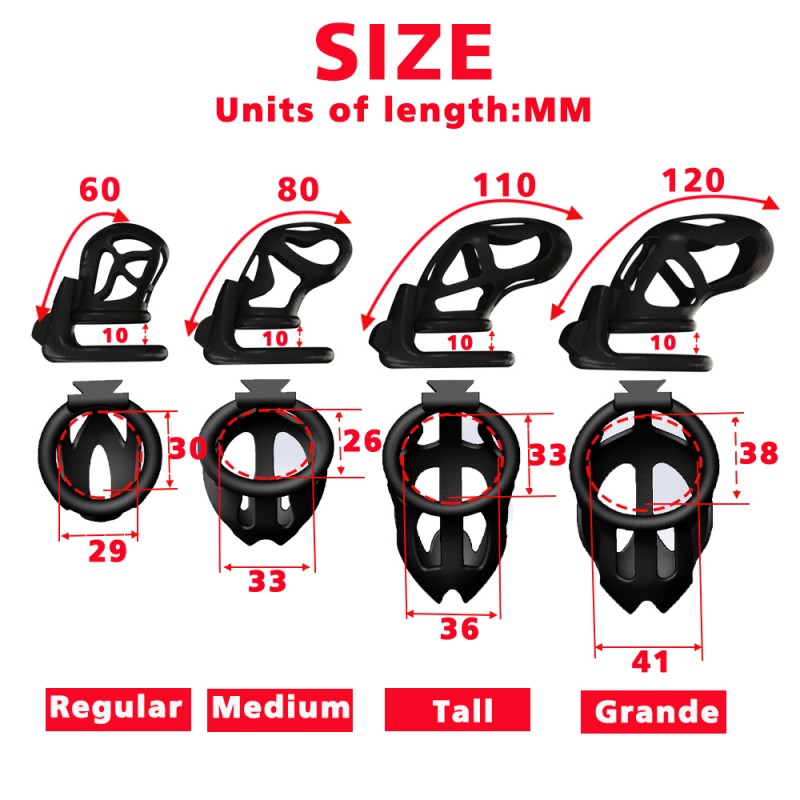 3D printing resin new pattern chastity device black NEW-185 Tall. Артикул: IXI60537