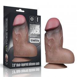     Dual Layered Platinum Silicone Cock 7.0   