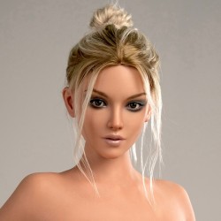 Interchangeable head for realistic doll, blonde Scarlett