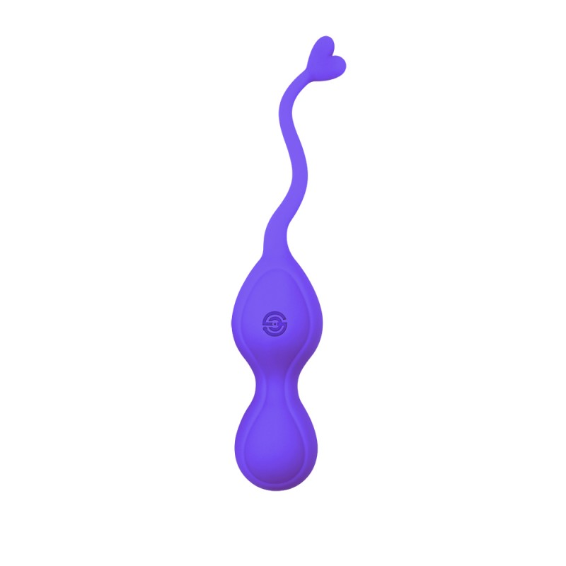 Фиолетовый вибростимулятор с хвостиком Heart Waves Bullet Vibrator. Артикул: IXI60583