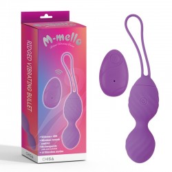 Purple Ridged Vibrating Bullet Vaginal Balls