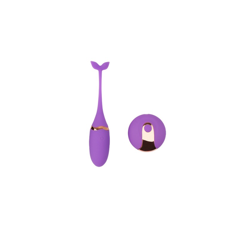 Фиолетовый вибростимулятор с пультом Beckoning Beats Bullet Vibrator. Артикул: IXI60592