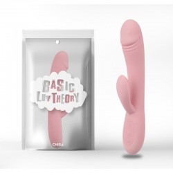 Pink gentle vibrator with clitoral stimulator Romp Vibe
