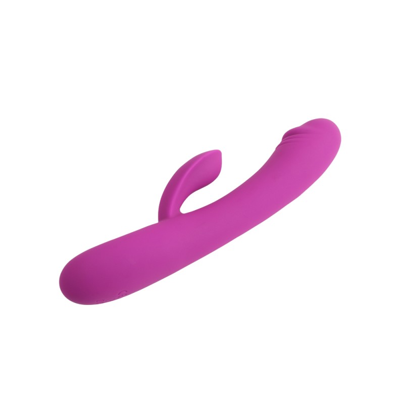 Фиолетовый нежный вибратор с клиторальным стимулятором Romp Vibe. Артикул: IXI60596