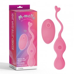 Pink Heart Waves Bullet Vibrator