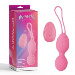 Ribbed Vibrating Bullet Pink M-Mello Ridged Vibrating Bullet