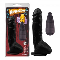 Black Suction Cup Vibrator with Remote Vibrating Dick 9.9